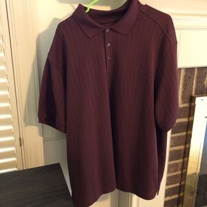 Men’s XXL Haggar Cool Tec 18 Plum SS Polo